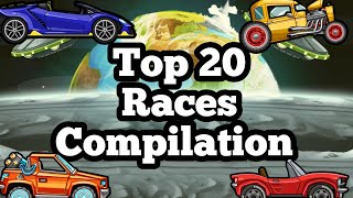 🏆Top 20 Races Compilation🥇| Hill Climb Racing 2|