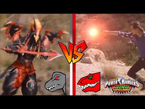 Power Rangers Dino Super Charge Silver Ranger Vs Red Ranger
