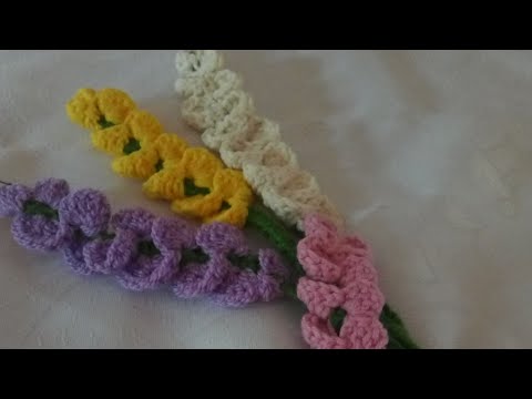 Floare de lavandă croșetată!🌹🐝🥀
