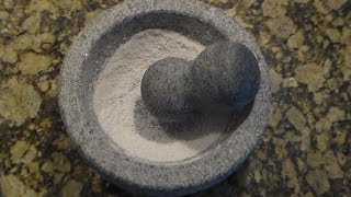 Conditioning Granite Mortar and Pestle