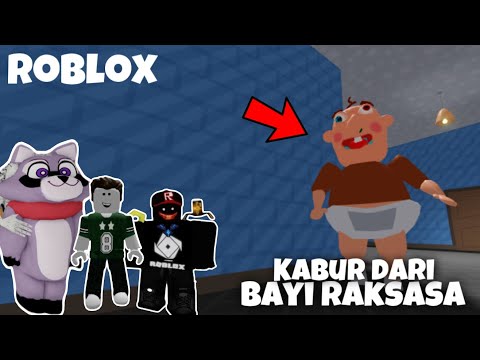 KABUR DARI BAYI RAKSASA MENYEBALKAN | TEAM BABY BERRY ESCAPE ROBLOX