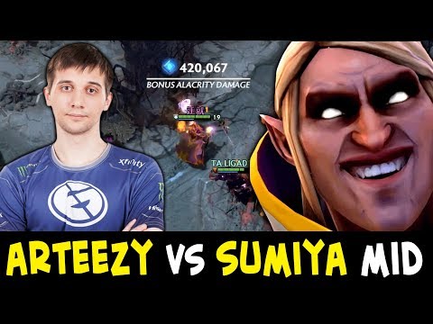 Arteezy vs BEST Invoker Sumiya — BRUTAL mid non-stop ganks