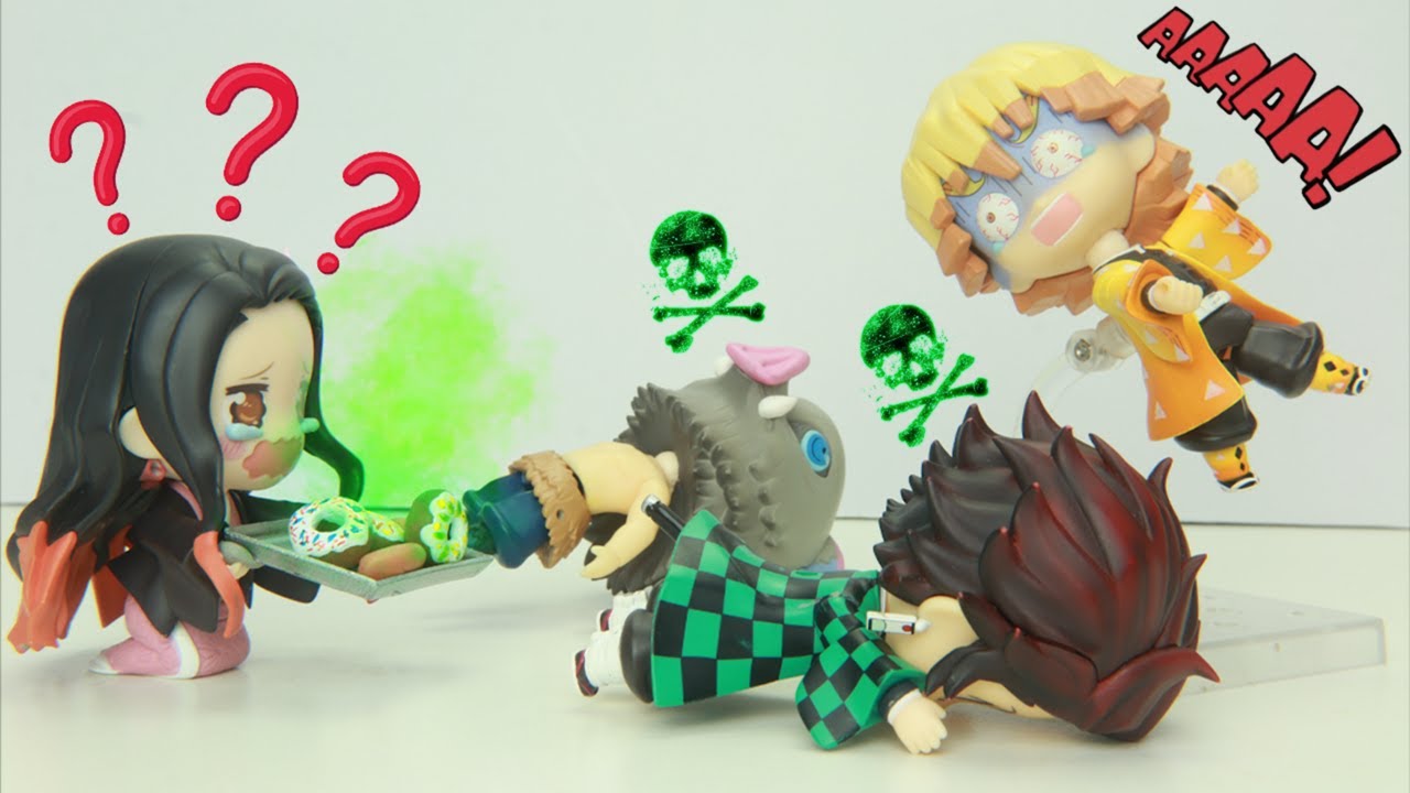 【鬼滅の刃】 ハロウィンの日のホラーケーキ攻撃 禰豆子と炭治郎  Demon Slayer #31