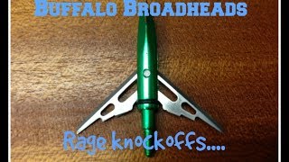 Buffalo broadhead review, Rage slip cam broadhead knock off...