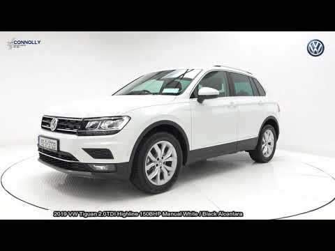 CMG VW SLIGO: 192D13723 VW Tiguan 2.0TDI Highline 150BHP Manual Pure White  / Black Alcantara