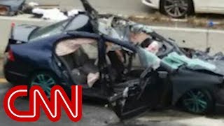 Driver live-streams 104 mph crash