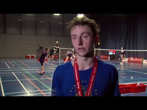BADMINTON: University of Bath's Alex Lane battles to men's singles title