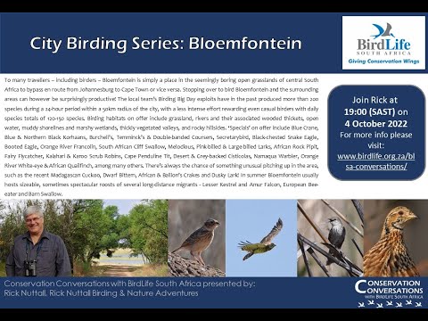 Conservation Conversations: Birding in Bloemfontein - Rick Nuttall (4 Oct 2022)