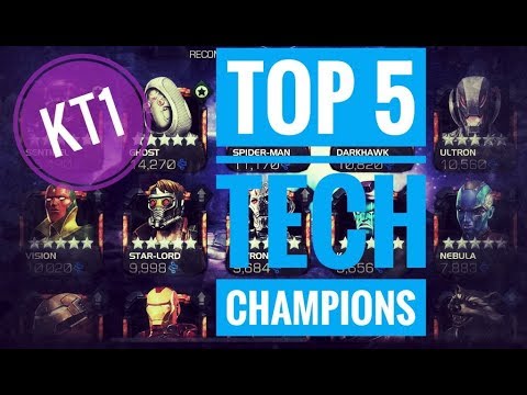 Top 5 Tech Champions In MCOC - June 2019.