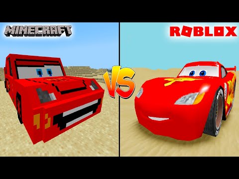 MINECRAFT LIGHTNING MCQUEEN VS ROBLOX LIGHTNING MCQUEEN - WHICH IS BETTER? - FUNNY HORROR COMPARISON