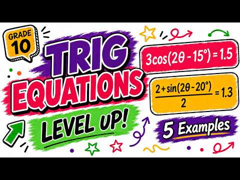 Solve Trig Equations | More Challenging Examples | Grade 10 CAPS Maths