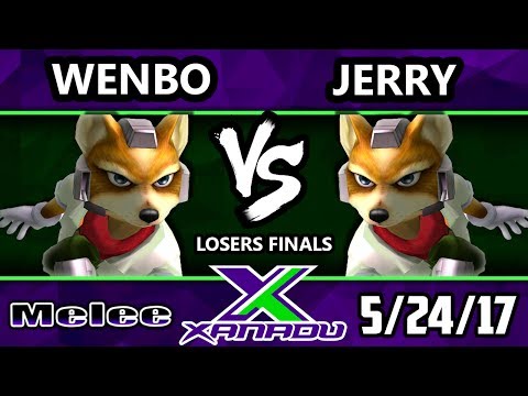 S@X 203 - Wenbo (Fox) Vs. Jerry (Fox) - Smash Melee Losers Finals - SSBM