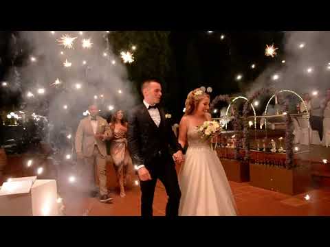 Σκηνικά εφέ - σιντριβάνια εδάφους-εναέρια πυροτεχνήματα γάμου Κούρος Δράμα.