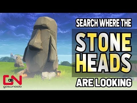 Fortnite Search Where The Stone Heads Are Looking