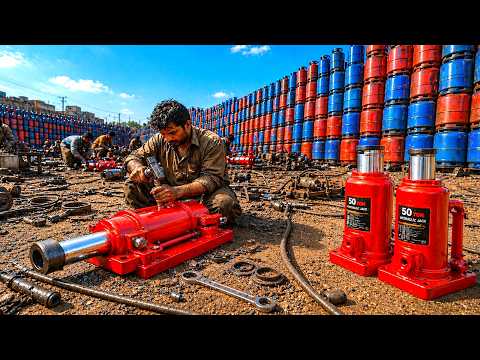 Incredible Precision || Severely Damaged Hydraulic Jack Repaired by Hand