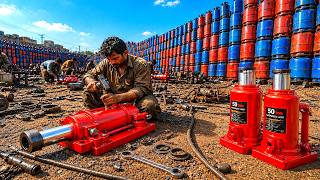 Incredible Precision || Severely Damaged Hydraulic Jack Repaired by Hand