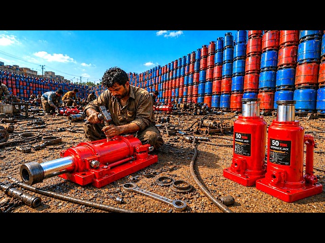 Incredible Precision || Severely Damaged Hydraulic Jack Repaired by Hand