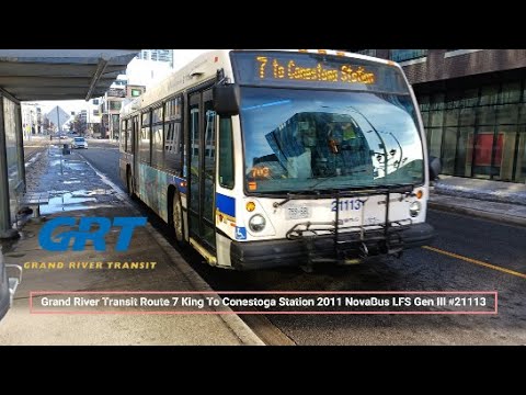 Grand River Transit Route 7 King To Conestoga Station 2011 NovaBus LFS Gen III #21113 (Reupload)