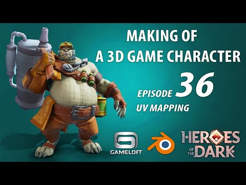 Making UVs - Create a commercial game 3D character episode 36