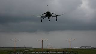 Two QF-4E's landing at Alliance airport.