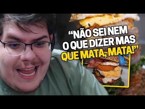 CASIMIRO REAGE: HAMBÚRGUER DO INFARTO! QUANDO ACHEI QUE TAVA BOM, ELE BOTOU MAIS |Cortes do Casimito