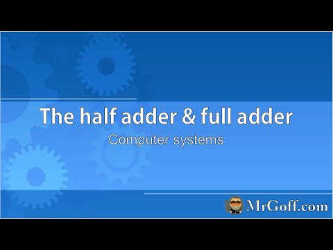 A level Computer Science: The half adder and full adder