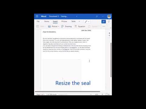 How to Stamp digital Oval shaped seal on WORD document?