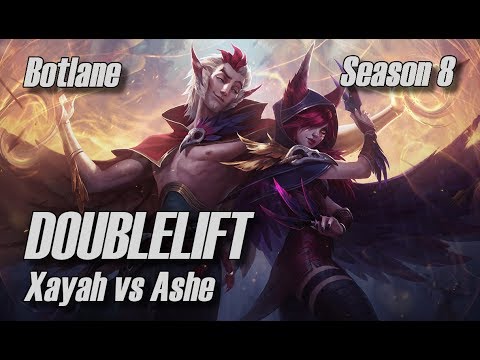 Doublelift - Xayah vs Ashe Botlane - Season 8