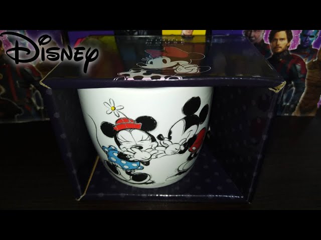 Vídeo relacionado con Taza de Mickey Kiss Sketch gris plata, 300 ml, taza de porcelana, taza de café, taza infantil, Mickey Mouse, Minnie Mouse, corazón, gris