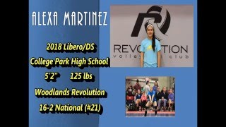 2018 Libero/DS- Alexa Martinez- Volleyball Skills Video