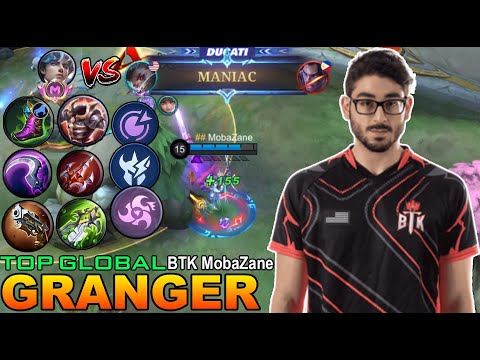 20 KILLS + MANIAC!! Jungle Granger Shutdown All Enemies!! - Top Global Granger By BTK MOBAZANE\MLBB.