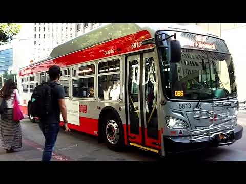 SF Muni 5813 on Route 41 with Inbound Route Announcement ft. 6609