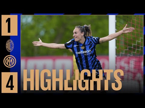 4 GOL E VITTORIA DERBY 🖤💙 | MILAN 1-4 INTER | HIGHLIGHTS WOMEN 2024/25 ⚽⚫🔵