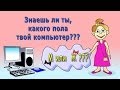 Тест. Какого пола твой компьютер ? М или Ж ? =) 