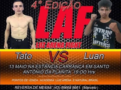lucas daniel "tato" finaliza Eluan no Laf 4 ª edição