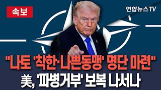 [????속보] 트럼프, 나토 '착한 동맹·나쁜 동맹' 명단 마련…파병 거부 보복 나서나｜전쟁 기여도 따라 등급 나눠  / 연합뉴스TV(YonhapnewsTV)
