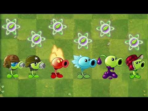Plants vs Zombies 2 - All Peashooter Challenge & Power-Up! Vs  Brickhead Zombie