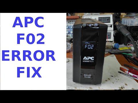Apc Error Code F02