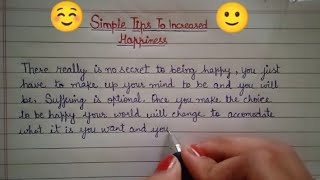 Essay/Article/paragraph writing on hapiness|Tips to increase happiness|Living happy and healthy life