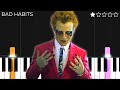 Ed Sheeran - Bad Habits | EASY Piano Tutorial