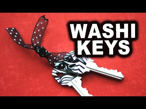 Washi tape DIY - Key Covers