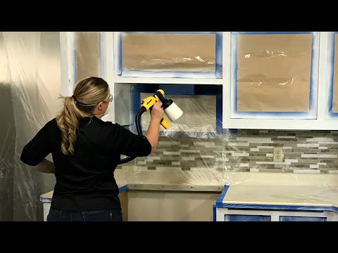 How to Paint Kitchen Cabinets with a Paint Sprayer
