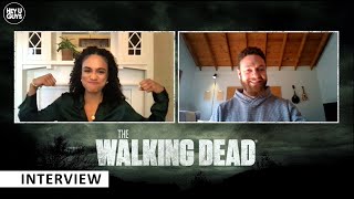 The Walking Dead - Ross Marquand & Lauren Ridloff on what's next for the show & Makkari vs zombies video