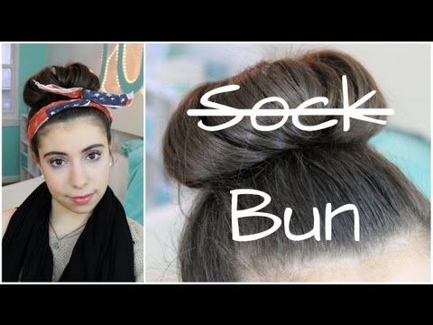 How To: Sock Bun WITHOUT a Sock/Donut (For Long &...