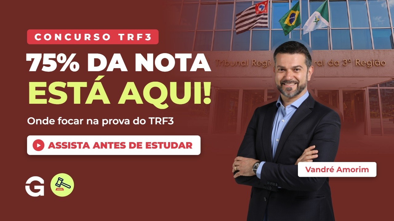 Concurso TRF3 2026: Específicos Valem 75% da Nota! Veja Onde Focar Para Passar