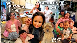 VLOG ― falling on my face (security footage), baby update + girl’s weekend sleepover!
