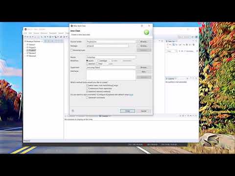 Eclipse Create A Java Project With Two Classes