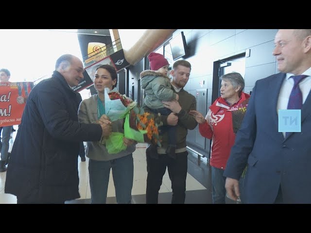 Прибытие трехкратного призера Паралимпийских игр Марты Зайнуллиной