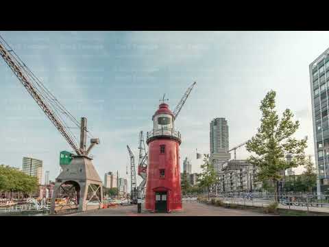 Hyperlapse of The Low Light of Hook of Holland in Rotterdam, Netherlands.
