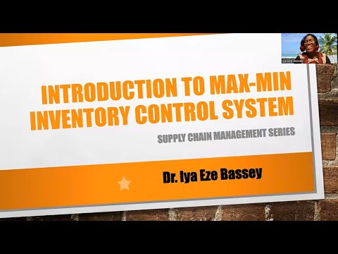 INTRODUCTION TO MAXIMUM MINIMUM INVENTORY CONTROL SYSTEM
